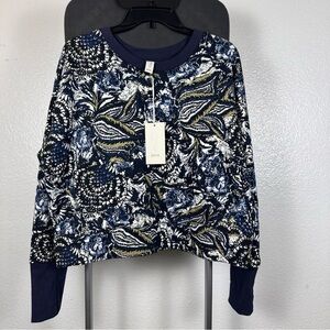 Joie | Navy and White Patterned Sweater